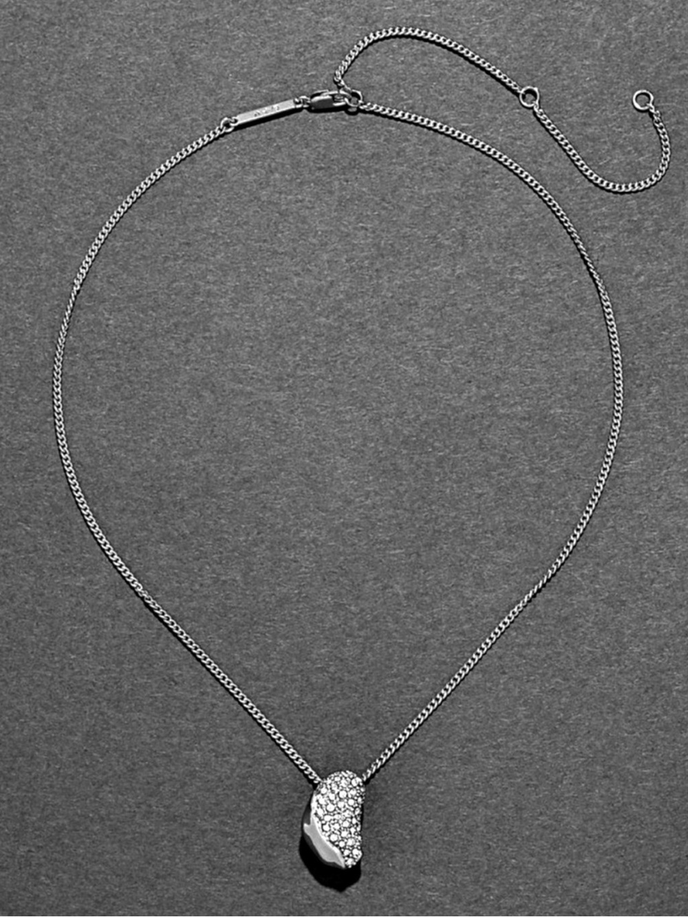 Alexis Bittar Silver Solanales Crystal Pebble Necklace
